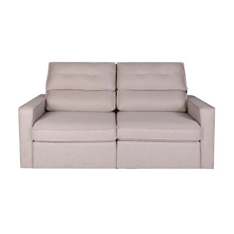 SOFA RETRACTIL 2 CUERPOS TELA NATURAL-BEIGE AMBAR BEIGE