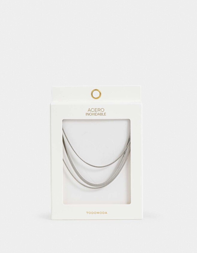 Collares Cortos Premium Silver Collar De Acero Quirúrgico - Plateado