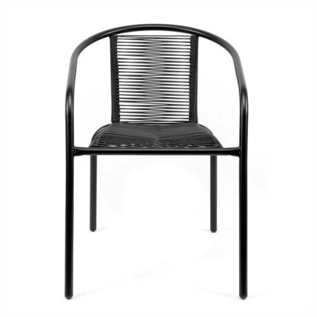 Silla De Jardín Símil Rattan RUSTICO SC-039R Estructura De Acero - Negro Silla De Jardín Símil Rattan RUSTICO SC-039R Estructura De Acero - Negro