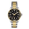 Reloj Tissot Seastar T1202101105100 para dama con correa de acero Negro