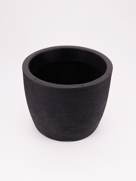 MACETERO REDONDO PRETO NEGRO