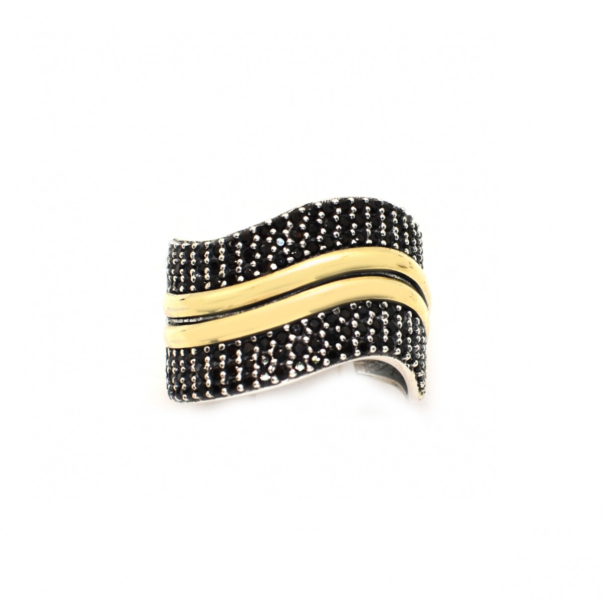 Anillo en Oro y Plata 925 con Zirconias 