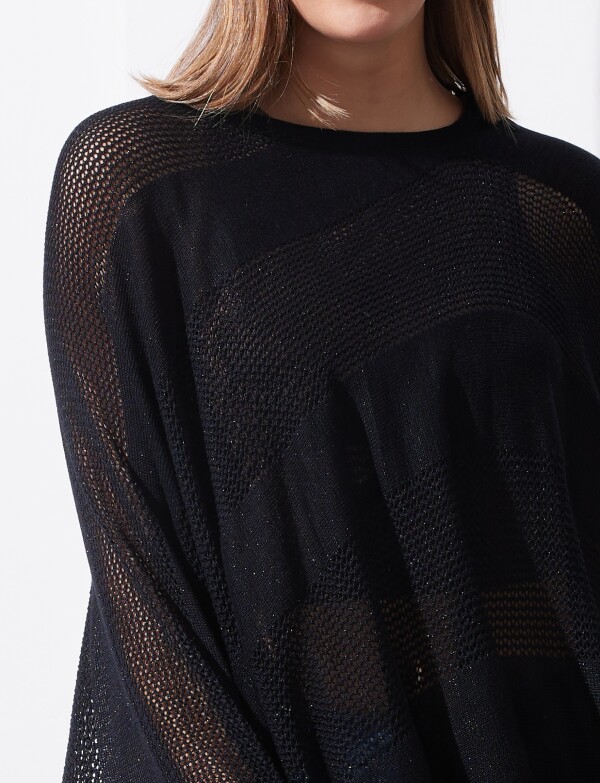 Poncho Lurex NEGRO