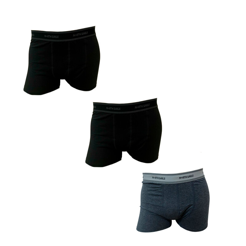 Boxer de Hombre North Sails N+ Combo X3 Negro - Gris