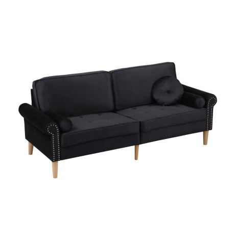 Sillón Sofá Florencia 3 cuerpos + Almohadones Negro