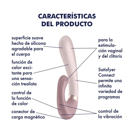 Satisfyer Heat Wave Vibrador Bluetooth App Mauve