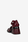 SANDALIA CON TACO PEE-WEE Bordo