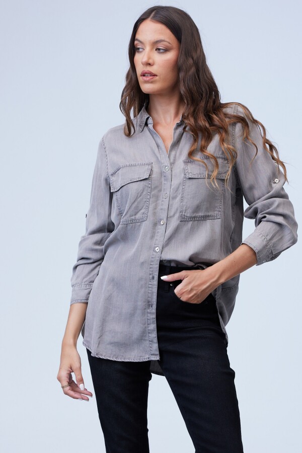 Camisa Tencel GRIS