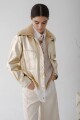 CAMISA COURO METALIZADO SS24 Champagne