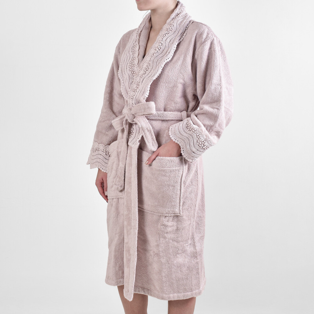 Bata de Toalla Margot Rosa P