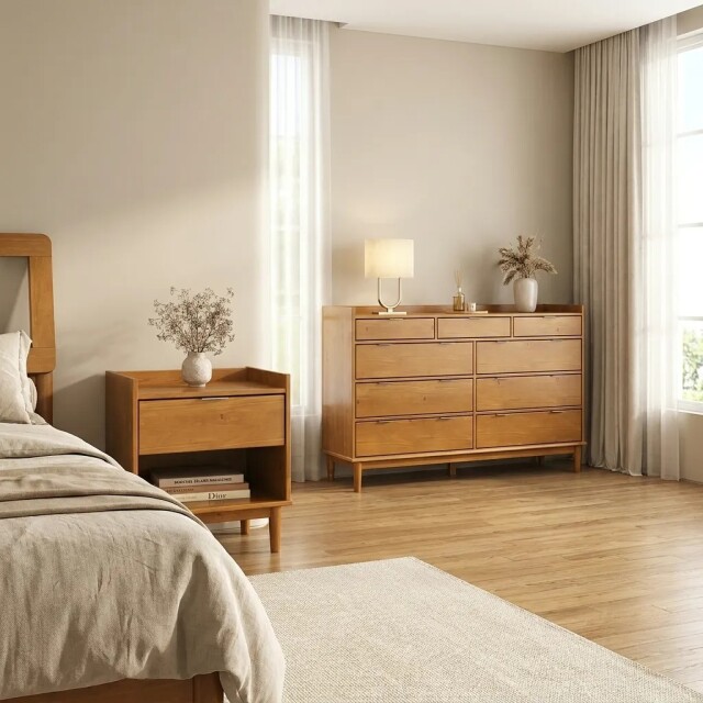 COMODA CAJONERA MADERA MACIZA 9 CAJONES DORMITORIO COMODA CAJONERA MADERA MACIZA 9 CAJONES DORMITORIO