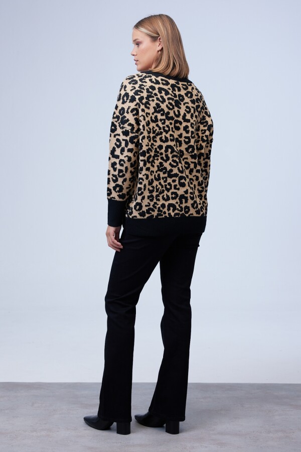 Buzo Animal Print NEGRO/BEIGE