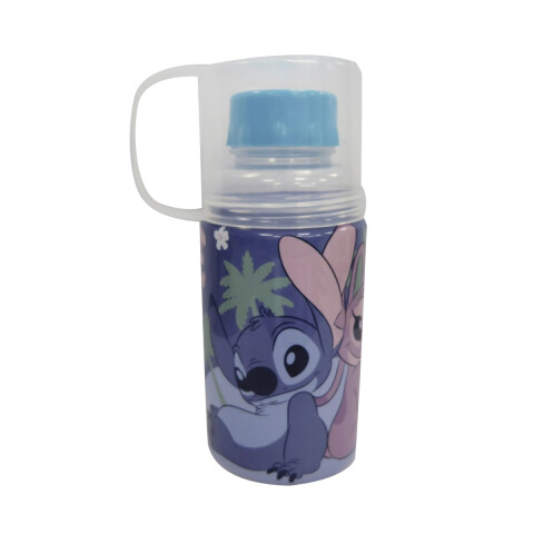 Botella 2 en 1, Botella 300 ml + Taza 100 ml Stitch U