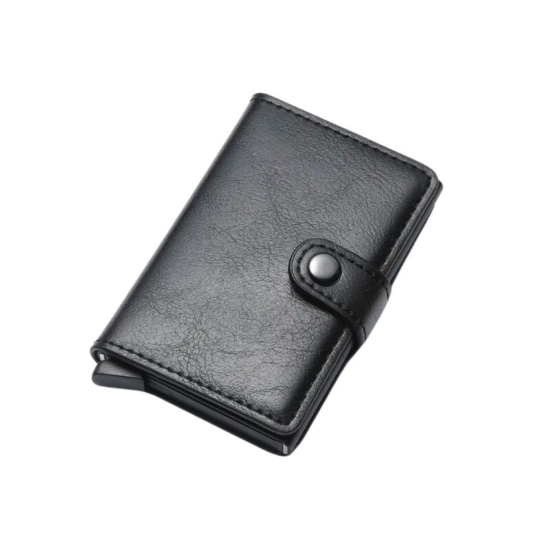 Tarjetero Billetera Bloqueo Rfid Anti Clonacion Color negro