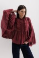 Camisa Lyra Bordeaux