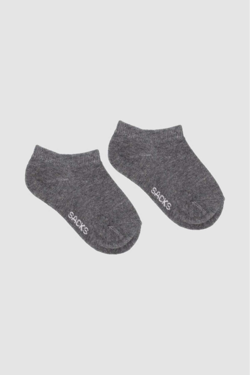Medias ciclista lisas - Gris melange 
