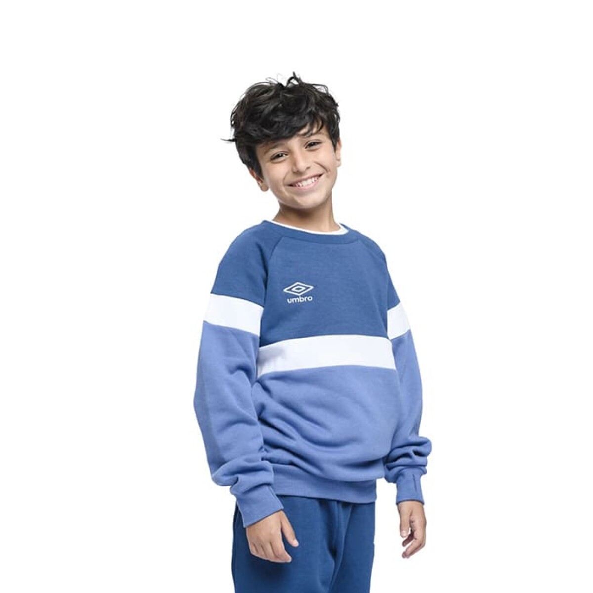 Buzo Umbro Susnet Felpa de Niños - 20205477 - Azul Piedra-blanco 