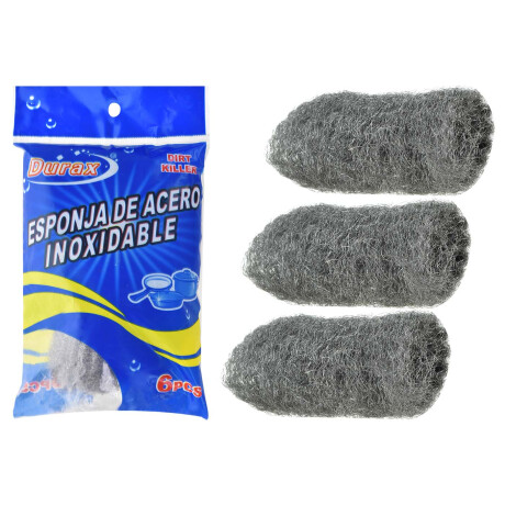 ESPONJA DE ACERO INOXIDABLE X6 ROLLOS ESPONJA DE ACERO INOXIDABLE X6 ROLLOS