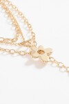 Collar cadenas dije flor dorado