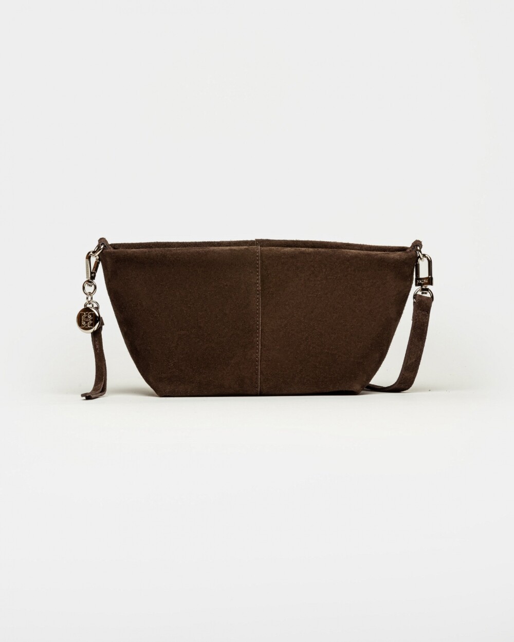 Bandolera The Flapper en cuero gamuza Marron