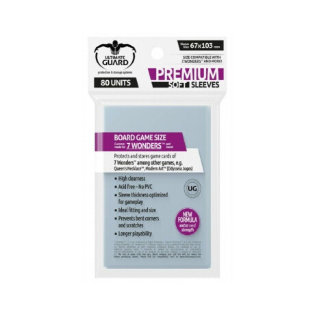 Ultimate Guard - 80 Premium Sleeves for Board Games Ultimate Guard - 80 Premium Sleeves for Board Games