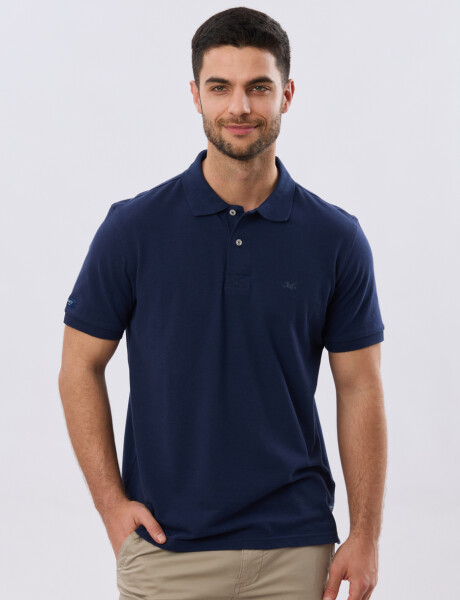 REMERA POLO LISA PIQUÉ Azul