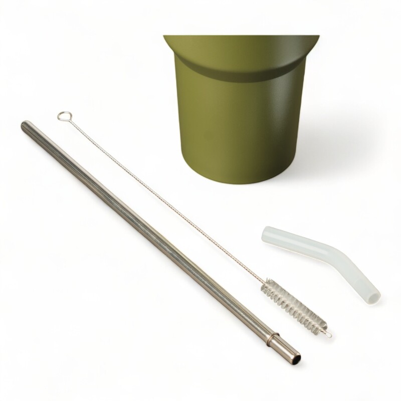 Jarra Vaso Terminico 1200ml Ac Inox y sorbete en Ac inox Verde