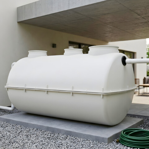 Tanque Fosa Pozo Cámara Séptica Impermeable 2500L 2.50x1 Mts Color Blanco