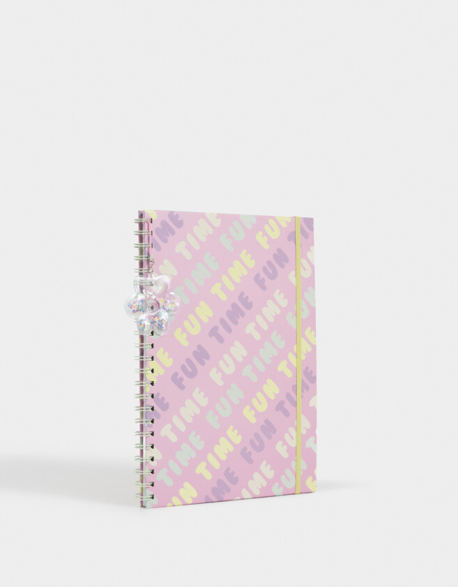 Anotadores Cuadernos y Memos Estampados Cuaderno A4 Con Dije Flor - Combinacion Multicolor