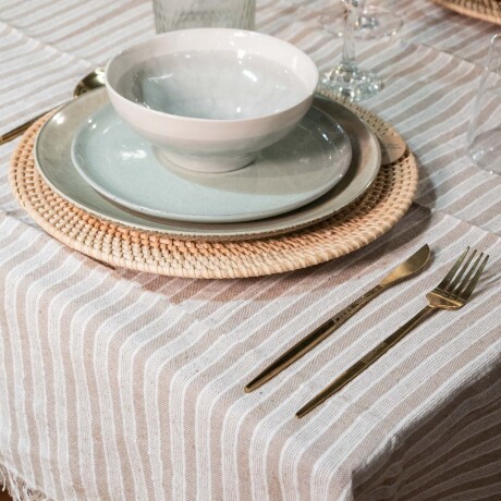 MANTEL ALGODON MARRON TIVOLI TOSTADO