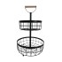 Canasto Organizador 2 Pisos Cocina y Mesa Frutera Deco con manija IMBACK Canasto Organizador 2 Pisos Cocina y Mesa Frutera Deco con manija IMBACK