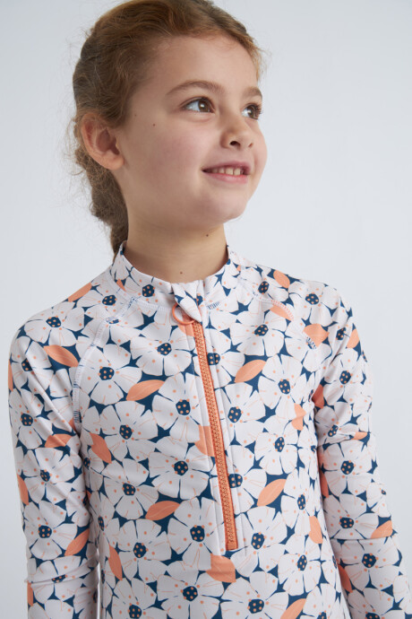 Traje de baño Sally Floral Anaranjado
