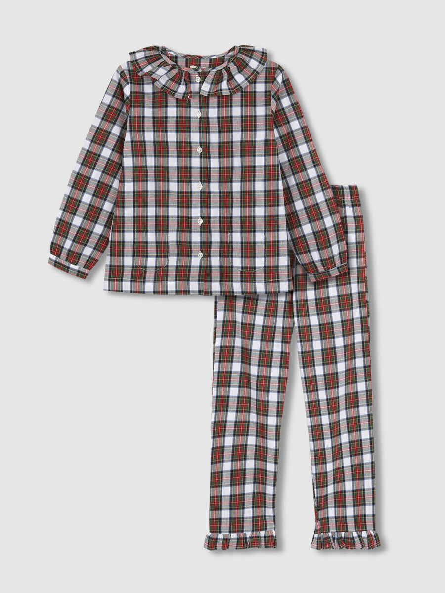 Pijama Escoces Blanco