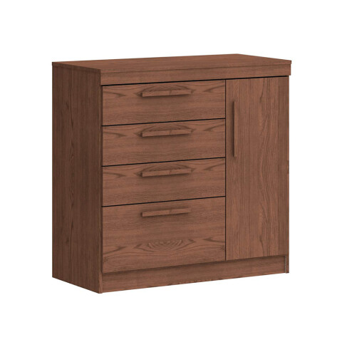 Cómoda Lille 3 Cajones 1 Puerta 1 Zapatero Macadamia Cómoda Lille 3 Cajones 1 Puerta 1 Zapatero Macadamia