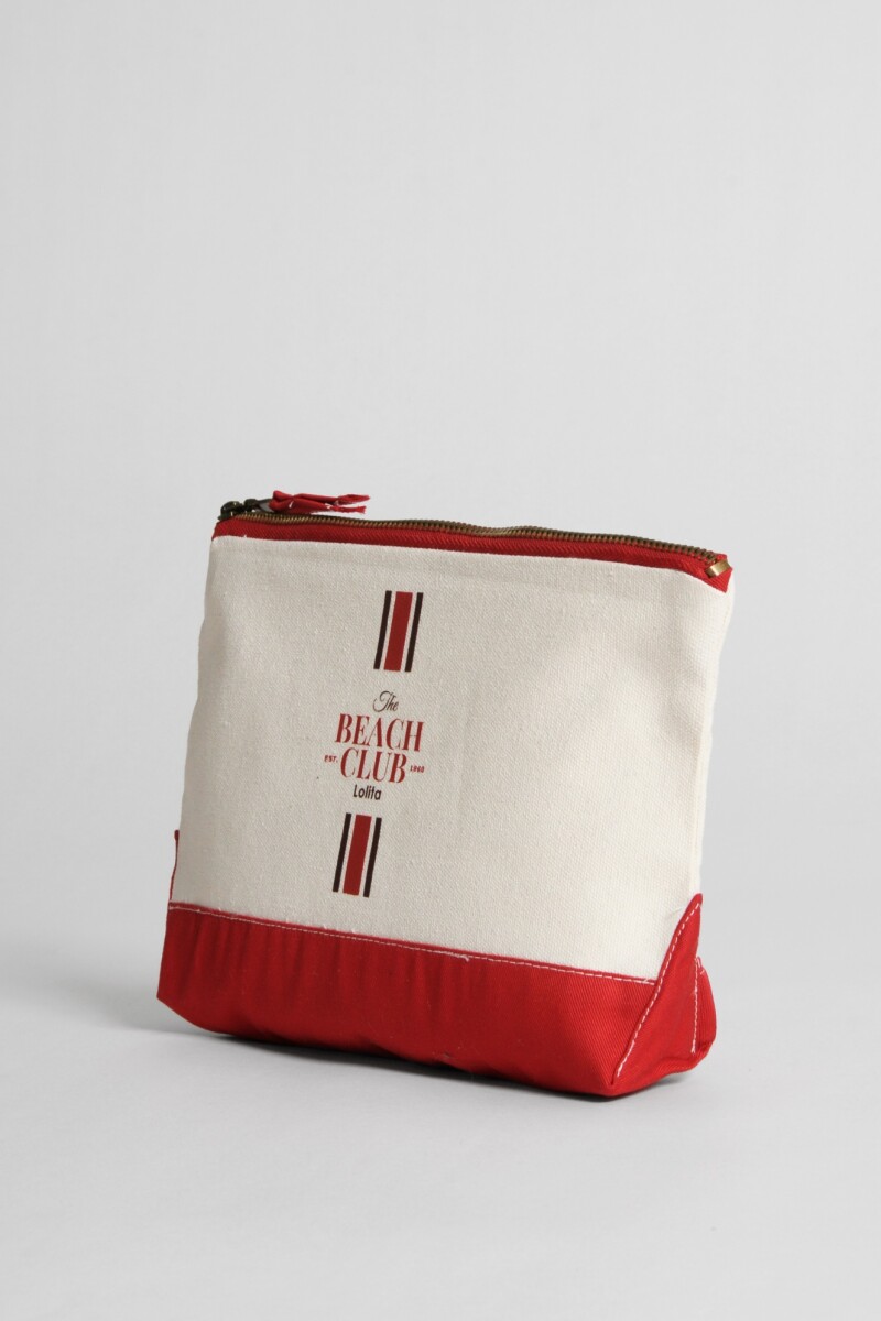 Necessaire rayado The Beach Club rojo
