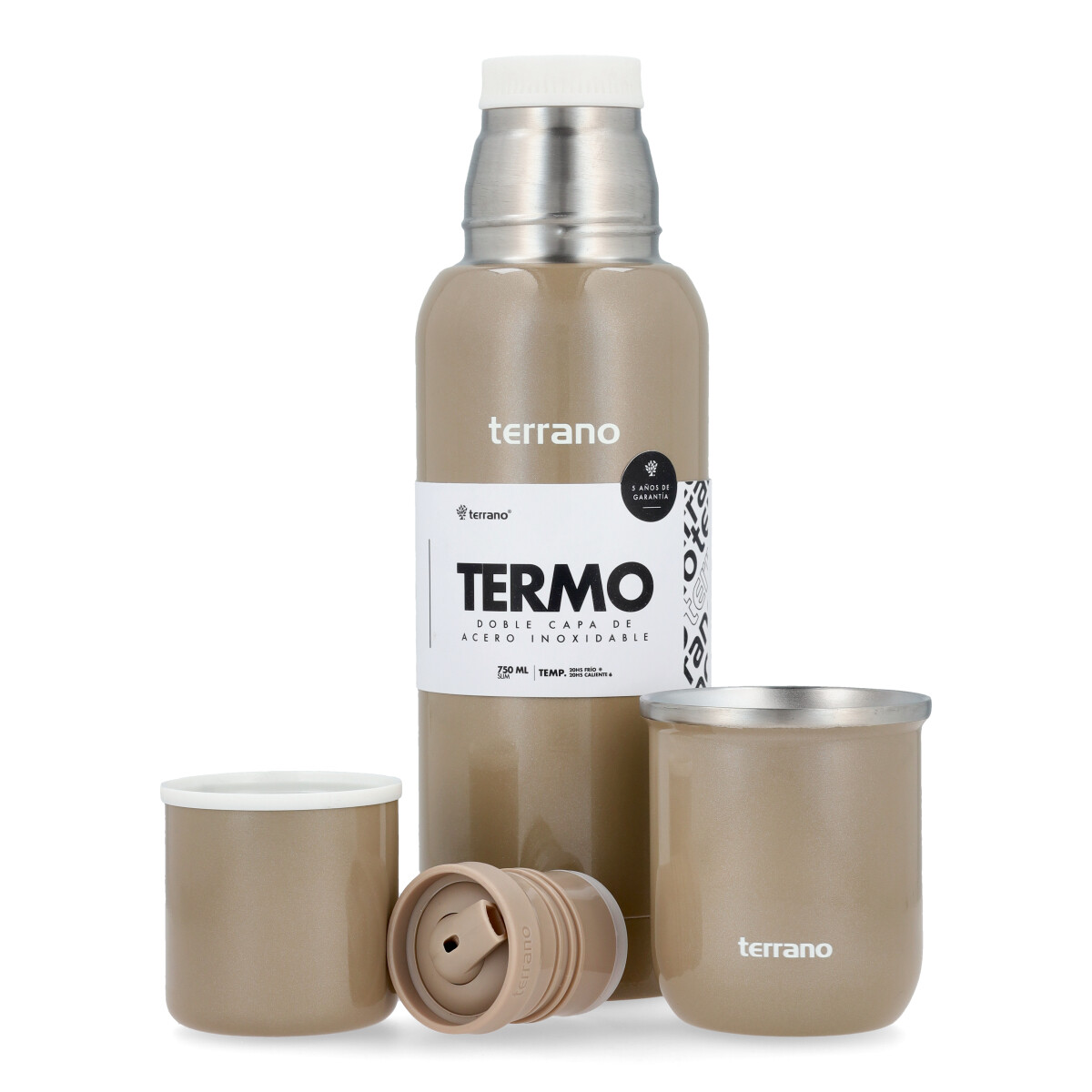 Kit Termo Slim 750ML + Mate Sicilia - Plata 
