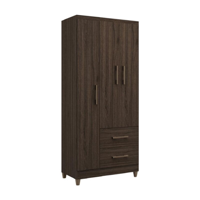 Ropero 3 Puertas 2 Cajones Fortaleza Almendrado Oscuro Ropero 3 Puertas 2 Cajones Fortaleza Almendrado Oscuro
