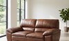 Sillón 100% Cuero - 2 Cuerpos Premium Caramelo
