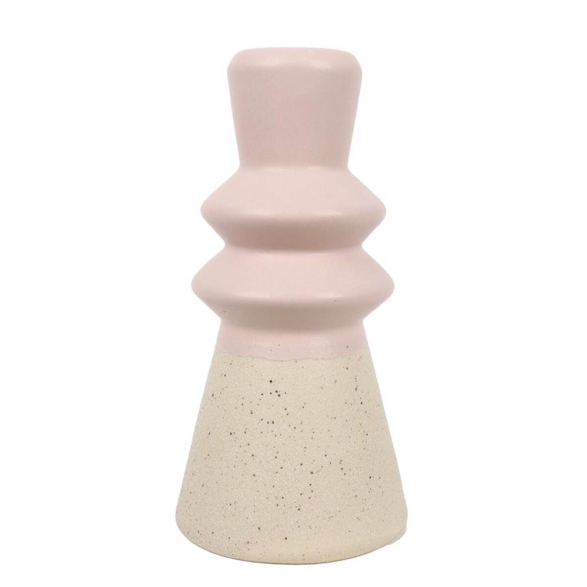 CANDELABRO BOCEL 7x7x14.5CM CERAMICA ROSA 