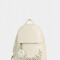 Mochilas Urbanas Mochila Calada Con Charm - Blanco Crudo