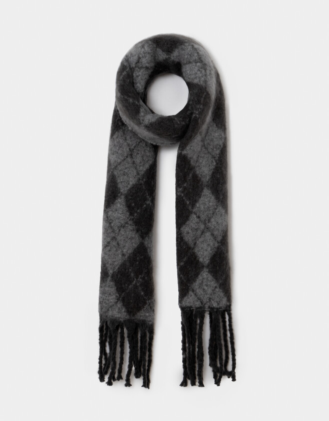 Bufandas Estampados Bufanda Tejida Escocesa - Estampado Geometrico