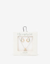 Bijouterie Set Sets temáticos Set De Collar Y Aros Metal Biplating - Dorado
