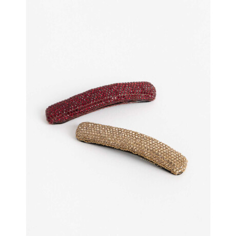 Set De Hebillas Francesas Combinacion Marmol