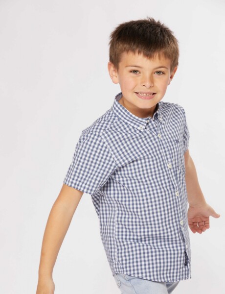 CAMISA A CUADROS Azul
