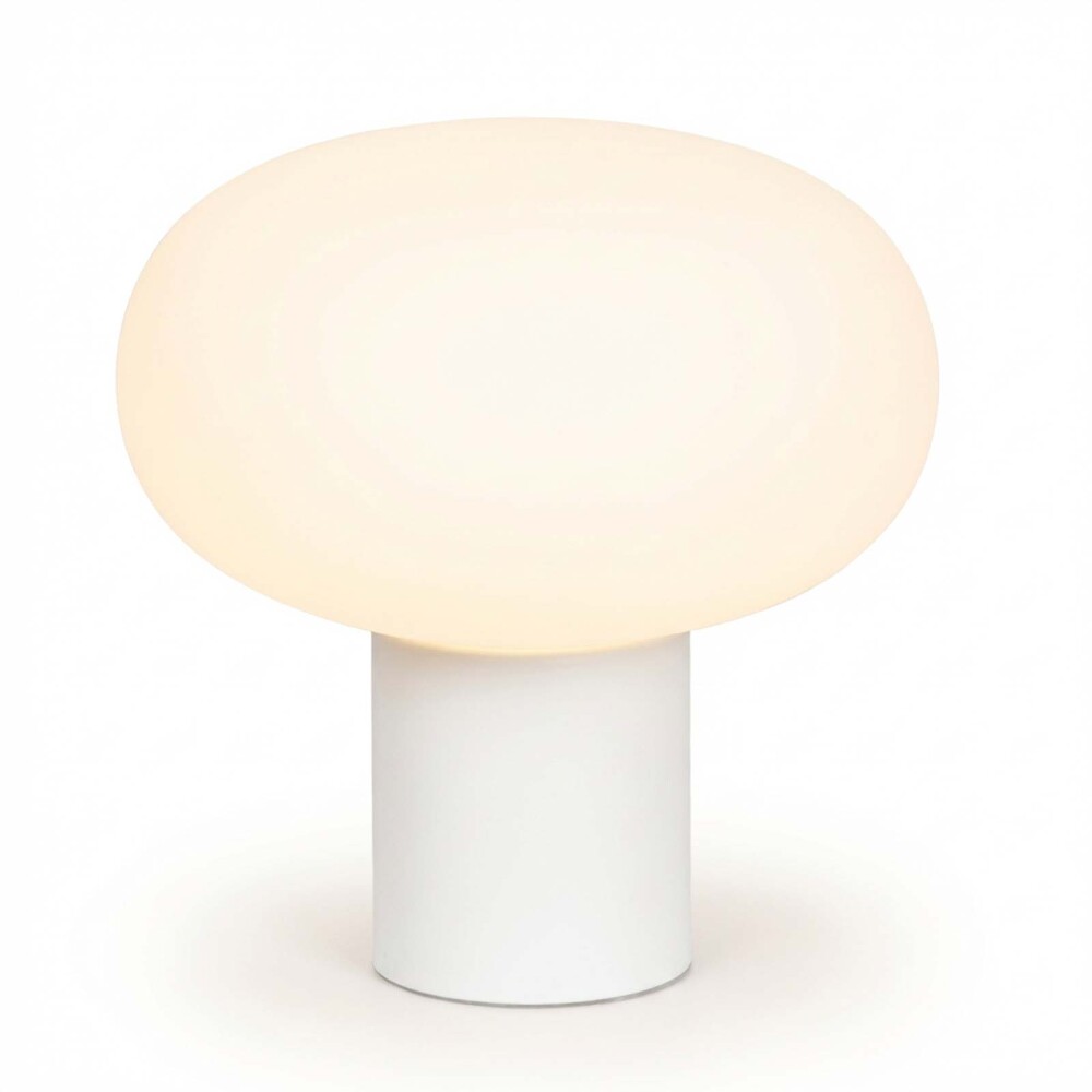 LÁMPARA DE MESA METAL-Y-VIDRIO BLANCO ML251005/6