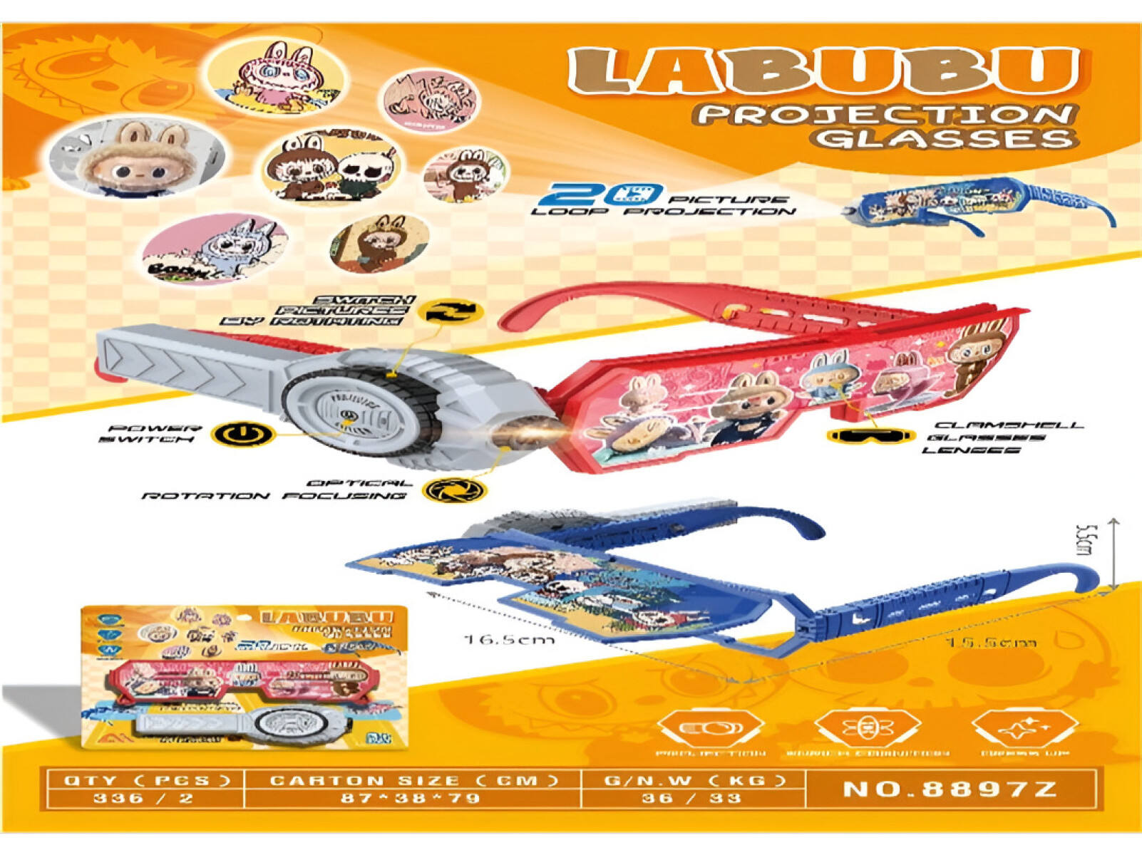 Lentes Proyector Labubu 