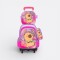 Mochila Escolar Con Carrito + Lonchera + Cartuchera Capibara Rosa
