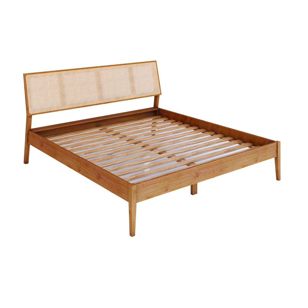 CAMA 2 PLAZAS MADERA MARRON PRAGA