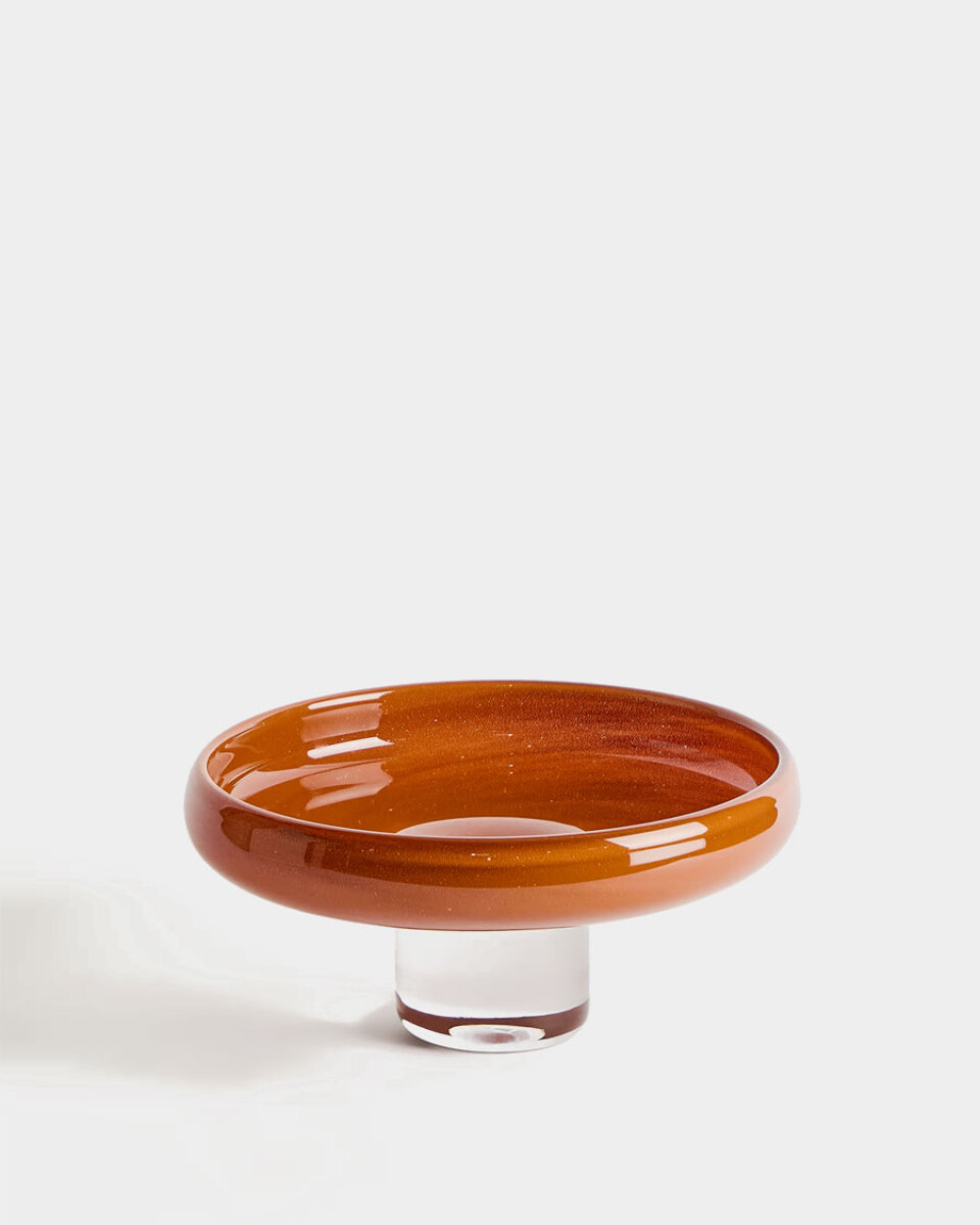 Centro de mesa Denuo de vidrio terracota - Ø28 cm 