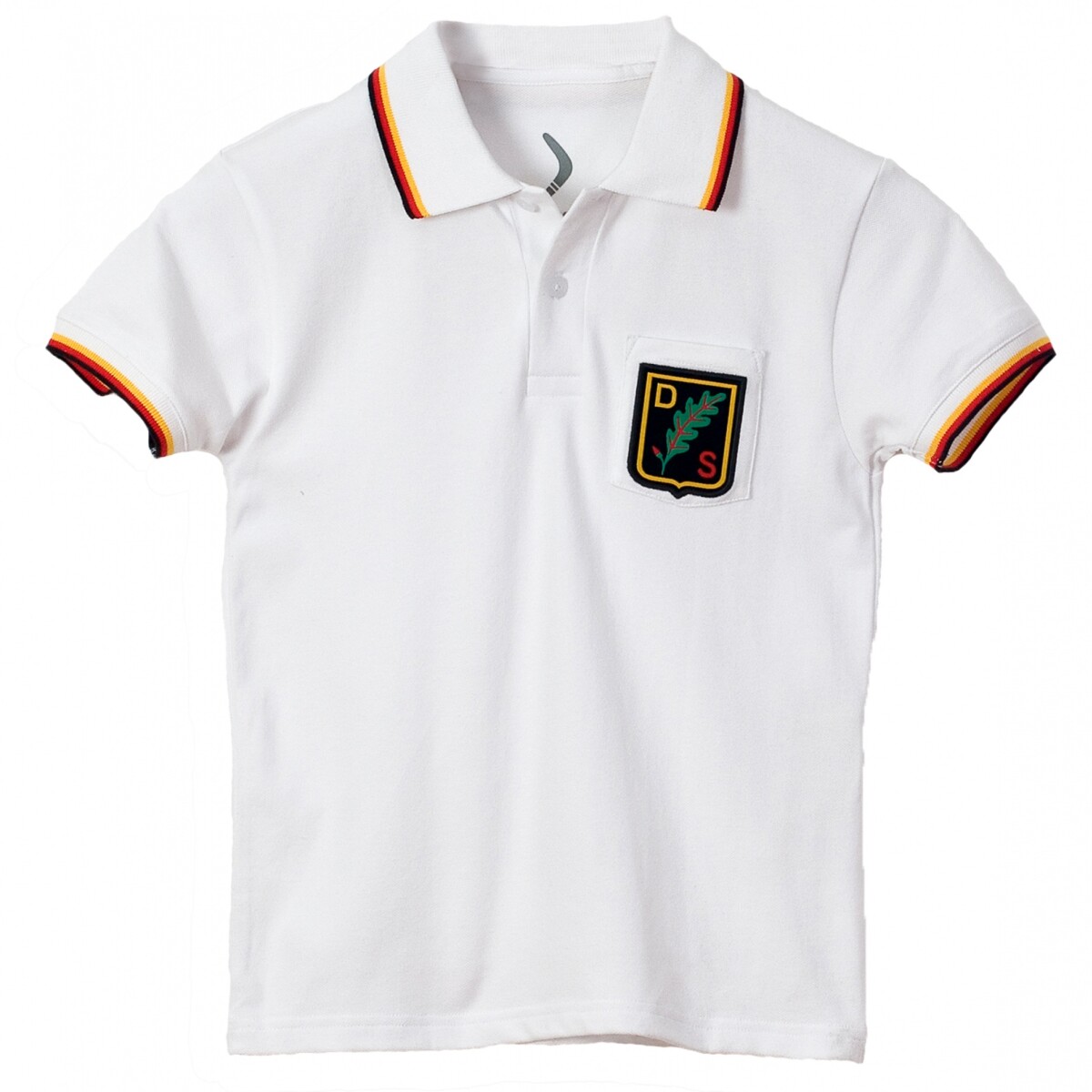 Remera Polo manga corta Colegio Alemán Blanco